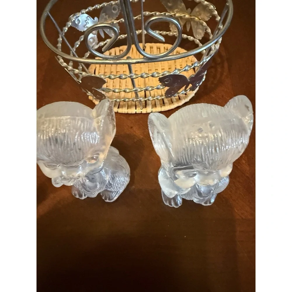 Vintage Kitty Salt Pepper‎ Shakers Acrylic Cute Gift Kitchen Set